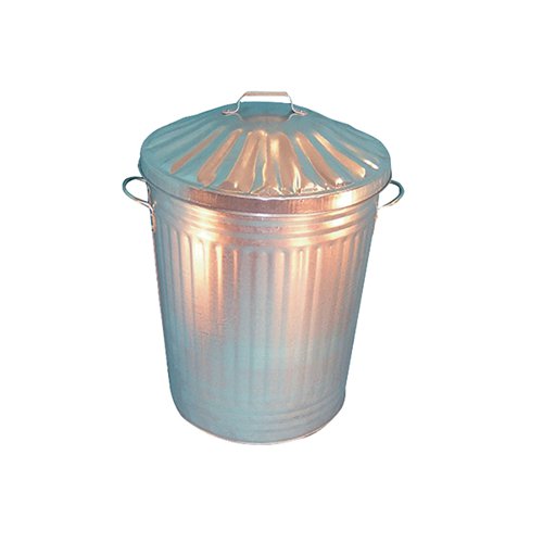 GALVANISED DUSTBIN WITH LID 90L 344197