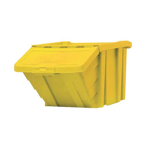 VFM YELLOW HEAVY DUTY STORAGE BIN WITH LID 359521