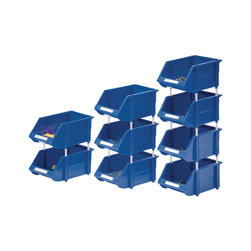 VFM BLUE HEAVY DUTY STORAGE BIN (PACK OF 12) 360235