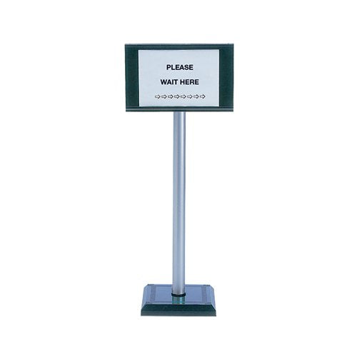 PVC POST 110CM WITH SIGN A4 HOLDER 370445