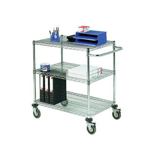 MOBILE TROLLEY 3-TIER CHROME 373000