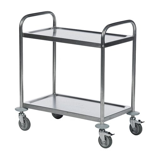 ECONOMY STAINLESS STEEL 2-SHELF TROLLEY 375608