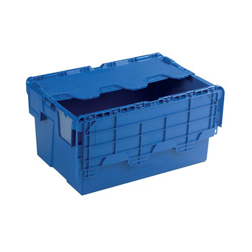 BLUE ATTACHED LID CONTAINER 54L 375815