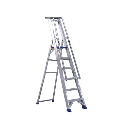 ALUMINIUM 7 STEPS LADDER WITH PLATFORM 377857