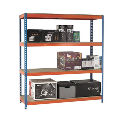 VFM ORANGE/ZINC HEAVY DUTY PAINTED SHELVING UNIT 379024
