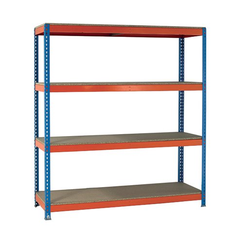 VFM ORANGE/ZINC HEAVY DUTY PAINTED SHELVING UNIT 379028