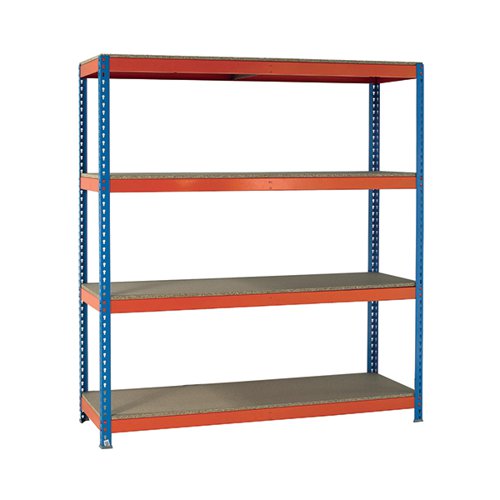VFM ORANGE/ZINC HEAVY DUTY PAINTED SHELVING UNIT 379051