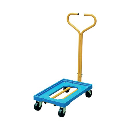 PLASTIC DOLLY WITH HANDLE BLUE 365127