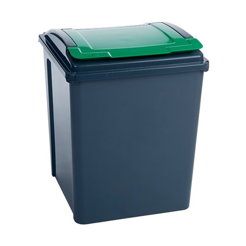 VFM RECYCLING BIN WITH LID 50 LITRE GREEN 384288