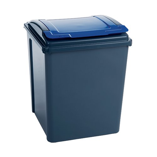 VFM RECYCLING BIN WITH LID 50 LITRE BLUE 384290