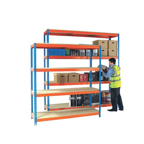 HEAVY DUTY PAINTED ADDITIONAL SHELF 1500X450MM ORANGE/ZINC 3