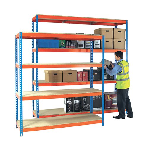 HEAVY DUTY PAINTED ADDITIONAL SHELF 1500X600MM ORANGE/ZINC 3