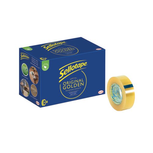SELLOTAPE ORIGINAL GOLDEN TAPE 18MMX33M (8 PACK) 1443251