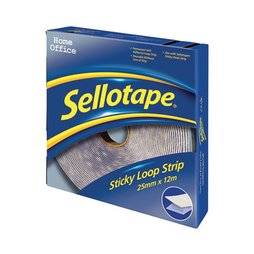 SELLOTAPE STICKY LOOP STRIP 25MMX12M 1445182