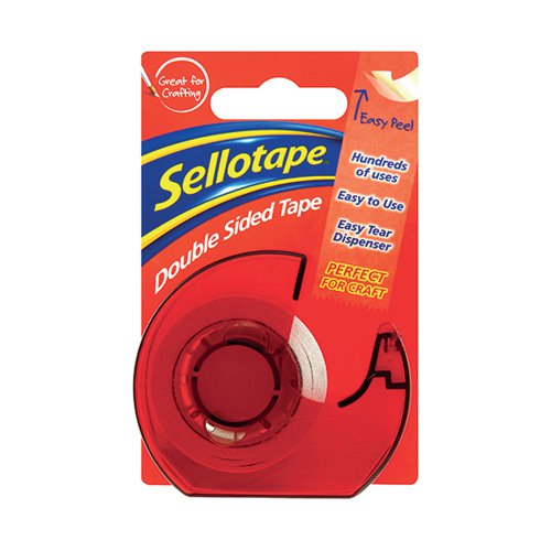 SELLOTAPE DOUBLE SIDED TAPE AND DISPENSER 15MM X 5M 1766008