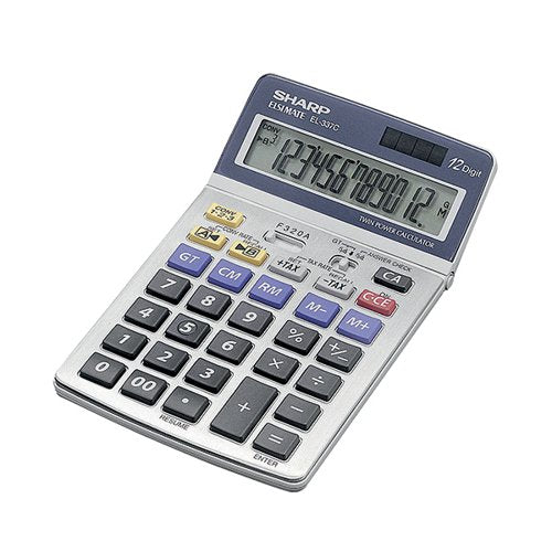 SHARP SEMI-DESKTOP TAX CALCULATOR 12-DIGIT EL-337C