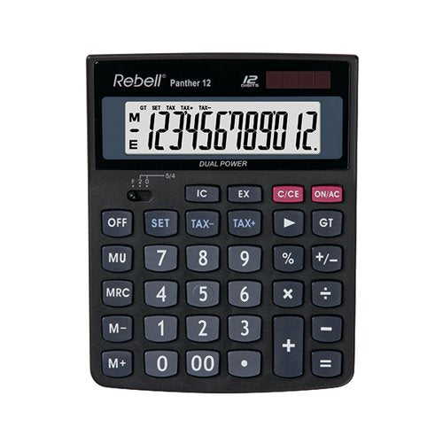 REBELL PANTHER 12 BX DESKTOP CALCULATOR RE-PANTHER 12 BX