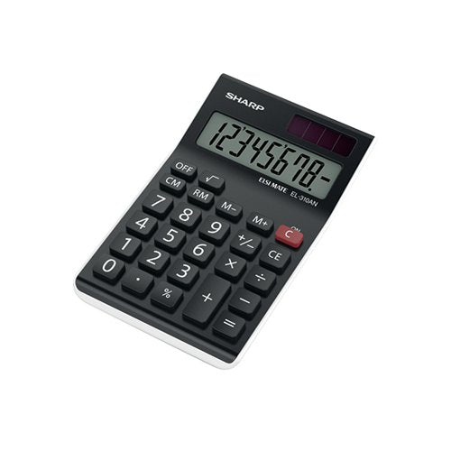 SHARP BLACK SEMI-DESKTOP CALCULATOR EL310N