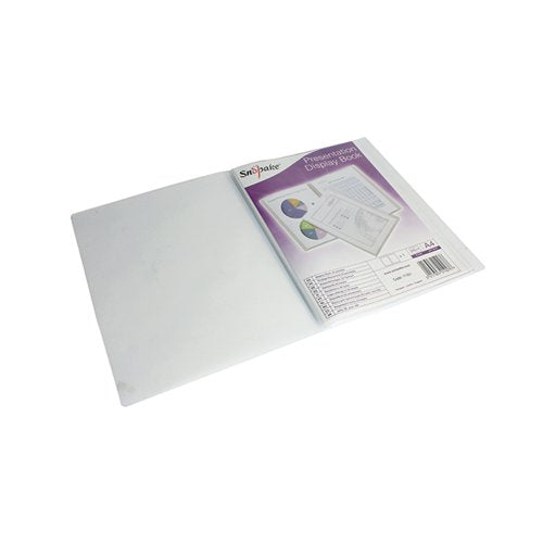 SNOPAKE SUPERLINE PRESENTATION BOOK 20 POCKET A4 CLEAR 11951