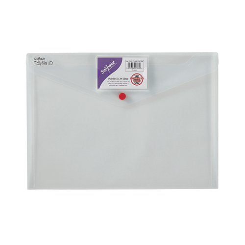 SNOPAKE POLYFILE ID WALLET A4 TRANSPARENT (PACK OF 5) 12560