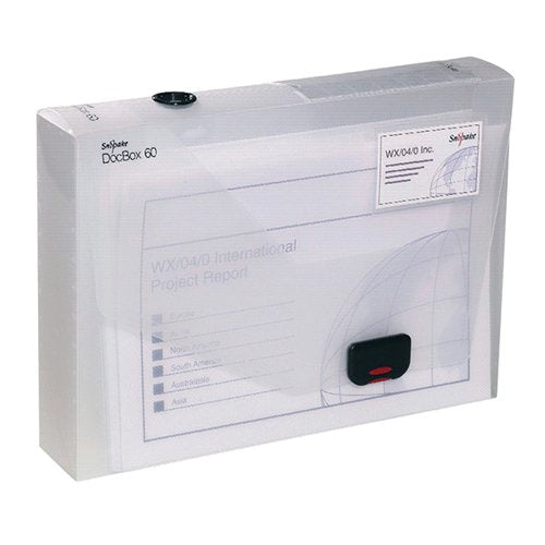 SNOPAKE 60MM DOCUMENT BOX A4 CLEAR 12871