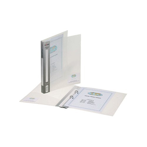 SNOPAKE 2 RING BINDER 25MM A4 CLEAR (PACK OF 10) 10183