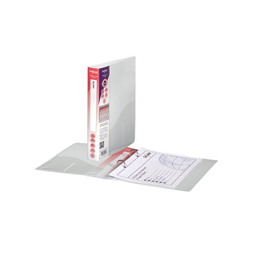 SNOPAKE 2 RING BINDER 15MM A5 CLEAR (PACK OF 10) 10108