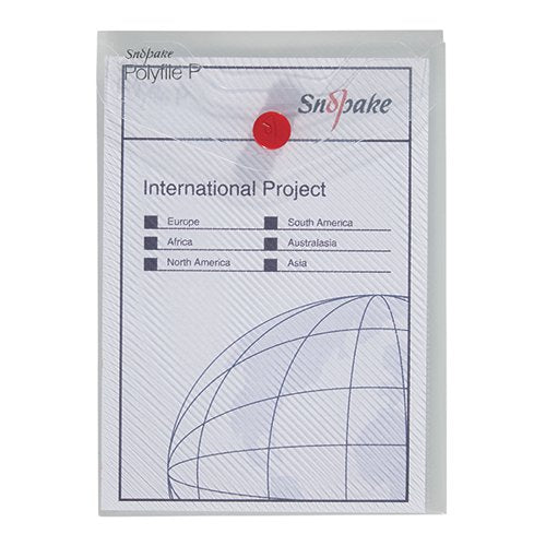 SNOPAKE POLYFILE P FILE WALLET PORTRAIT A6 CLEAR (5 PACK) 13