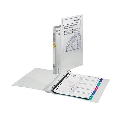 SNOPAKE PRESENTATION 4 A4 RING BINDER 25MM CLEAR 13368