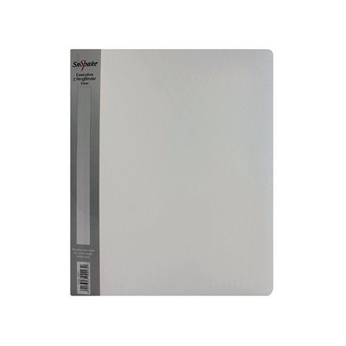 SNOPAKE EXECUTIVE RING BINDER 25MM A4 CLEAR 13371