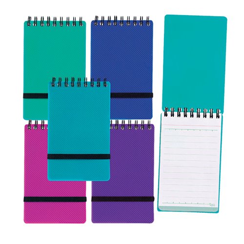 SNOPAKE NOTEGUARD NOTEPAD 76 X 127MM ASSORTED (PACK OF 5) 14