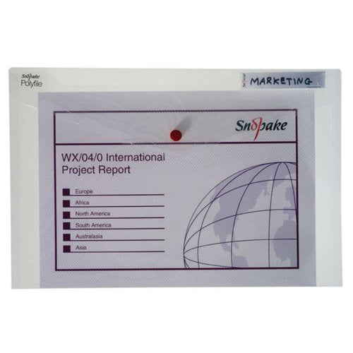 SNOPAKE POLYFILE CLASSIC FOOLSCAP CLEAR (PACK OF 5) 11154X