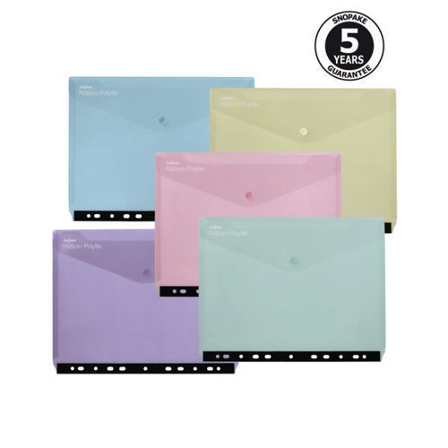 REBORN POLYFILE RING BINDER WALLET LANDSCAPE ASSORTED (PACK