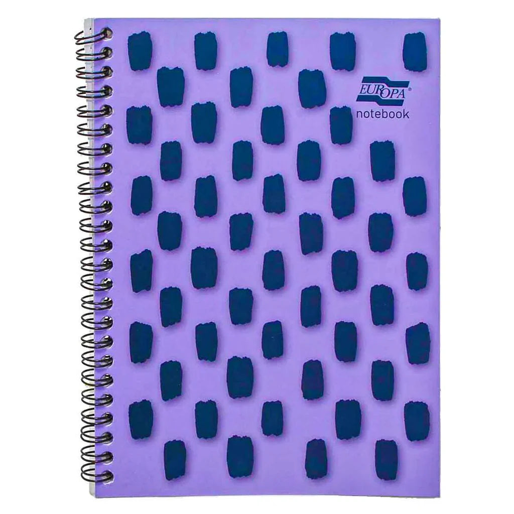 EUROPA SPLASH A5 PURPLE COVER 160 LINED PAGE NOTEBOOKS (Pack of 3)
