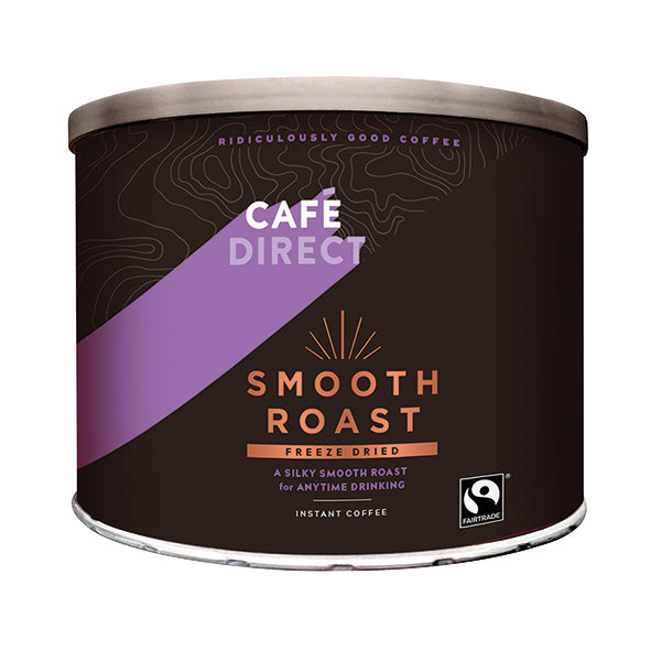 CAFÉDIRECT FAIRTRADE SMOOTH ROAST INSTANT COFFEE TIN (500g)