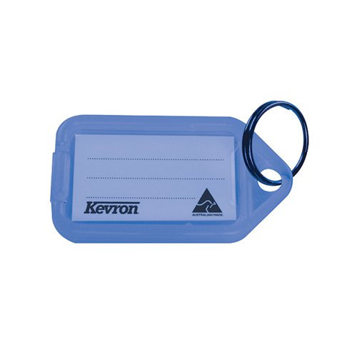 KEVRON PLASTIC CLICKTAG KEY TAG BLUE (PACK OF 100) ID5BLU100