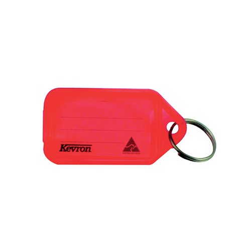 KEVRON PLASTIC CLICKTAG KEY TAG RED (PACK OF 100) ID5RED100