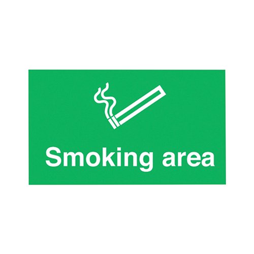 SAFETY SIGN SMOKING AREA 300X500MM PVC MA04729R