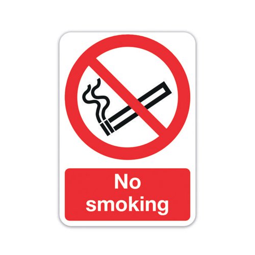 SAFETY SIGN NO SMOKING A5 PVC ML02051R