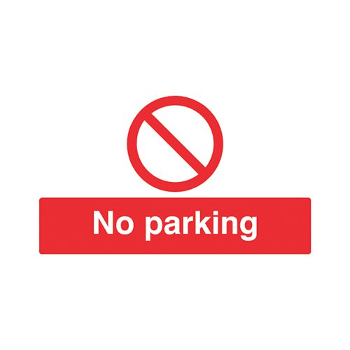 SAFETY SIGN NO PARKING 300X500MM PVC ML01929R