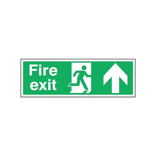SAFETY SIGN FIRE EXIT UP 150X450MM SELF-ADHESIVE EB09A/S