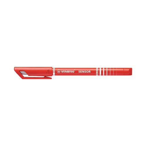 STABILO SENSOR CUSHION TIP FINELINER PEN RED (PACK OF 10) 18