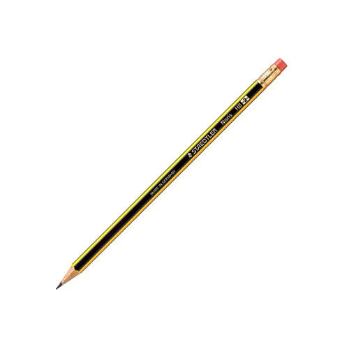 STAEDTLER NORIS 122 RUBBER TIPPED HB PENCIL (12 PACK) 122-HB