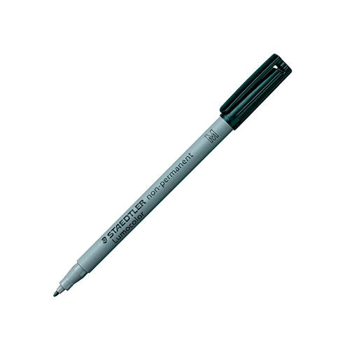 STAEDTLER LUMOCOLOUR PEN NON-PERMANENT MEDIUM BLACK (PACK OF