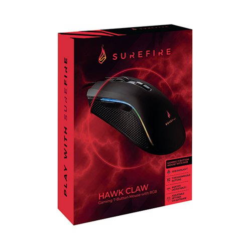 SUREFIRE HAWK CLAW GAMING 7-BUTTON MOUSE WITH RGB 48815