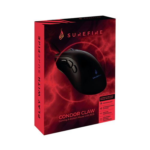 SUREFIRE CONDOR CLAW GAMING 8-BUTTON MOUSE WITH RGB 48816
