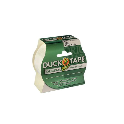 DUCKTAPE ORIGINAL DUCK TAPE 50MMX25M WHITE (PACK OF 6) 21111