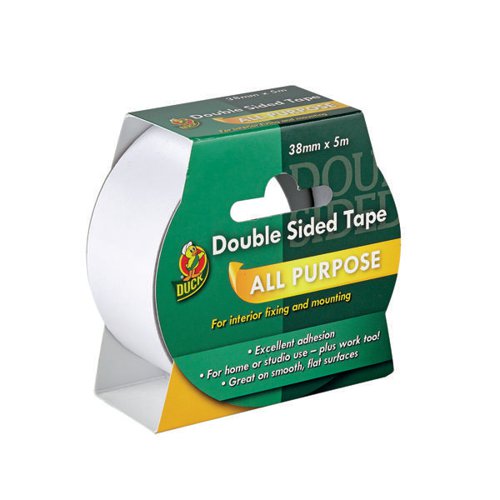 DUCKTAPE DOUBLE-SIDED INTERIOR TAPE 38MMX5M CLEAR (PACK OF 6