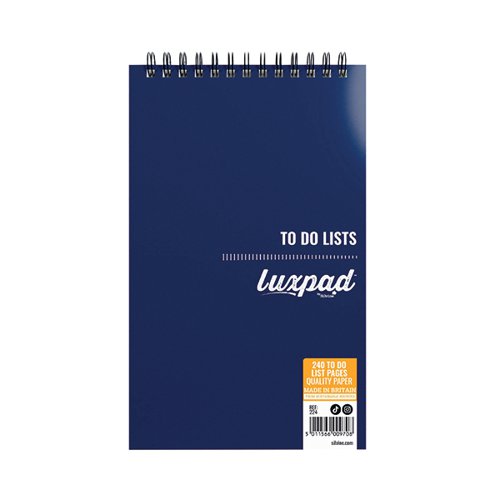 SILVINE LUXPAD WIREBOUND THINGS TO DO NOTEPAD 120 PAGES 5X8