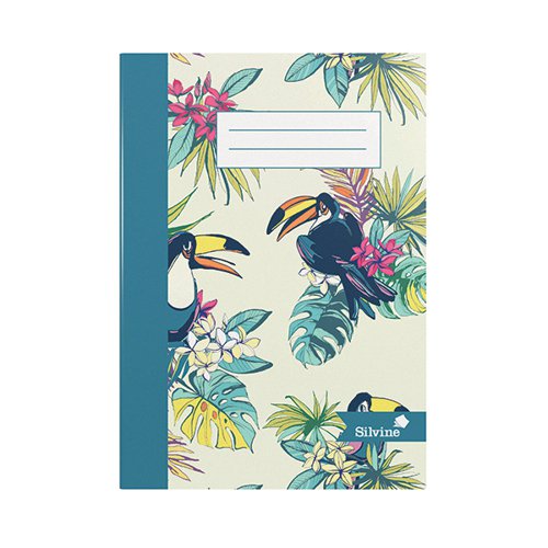SILVINE CASEBOUND NOTEBOOK RULED WITH MARGIN 80 PAGES 4 DESI